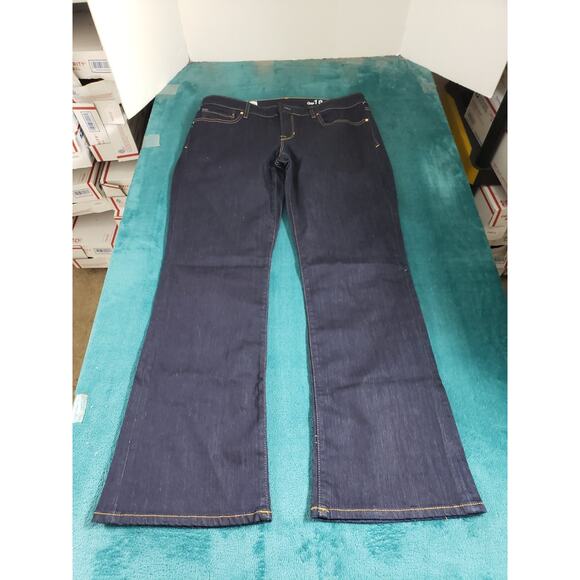 Gap Jeans Size 31 Short Women Blue Stretch Pants Mid Rise Rinse Sexy Bootcut NWT - Picture 1 of 14